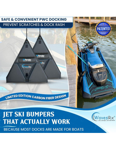 Bumper de Fender PWC WAVESRX Fibra de Carbono 2 Unidades