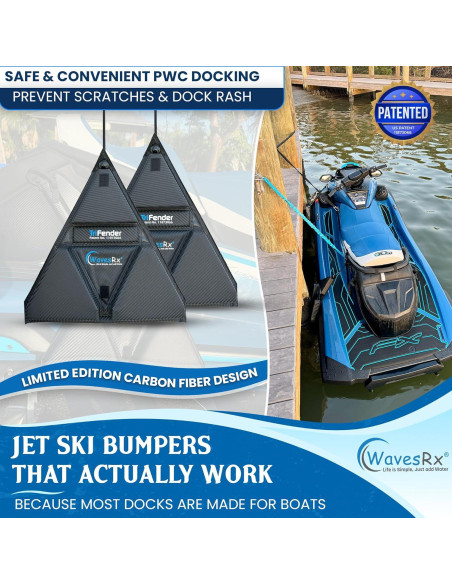 Bumper de Fender PWC WAVESRX Fibra de Carbono 2 Unidades