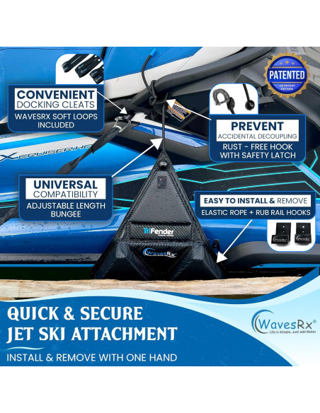 Bumper de Fender PWC WAVESRX Fibra de Carbono 2 Unidades