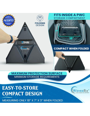 Bumper de Fender PWC WAVESRX Fibra de Carbono 2 Unidades