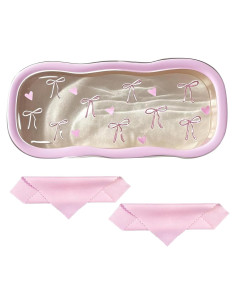 Estuche Duro para Gafas CasaPopz con Lazo Rosa 17.5x8x3 cm