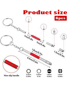 Kit de Destornillador Mini 6 Pcs BOHUIZ para Gafas y Relojes 2