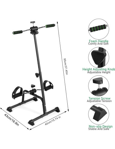 Ejercitador de Pedales Saterkali 14088693 Ajustable para Casa