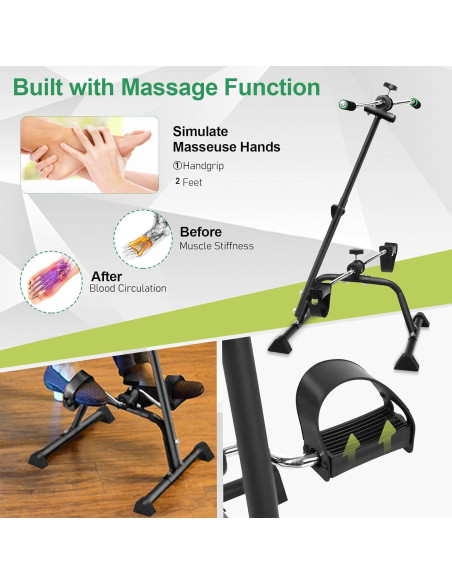 Ejercitador de Pedales Saterkali 14088693 Ajustable para Casa