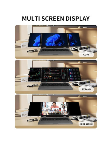 Portátil KOOFORWAY Max16 Triple Pantalla 16" + 10.5" x2, i7, 32GB RAM, 2TB SSD