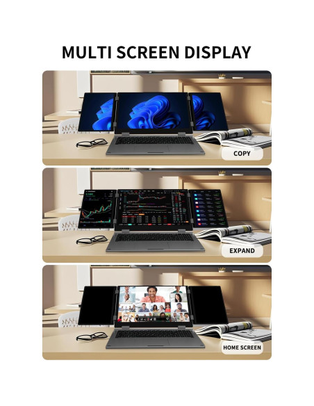 Portátil KOOFORWAY Max16 Triple Pantalla 16" + 10.5" x2, i7, 32GB RAM, 2TB SSD