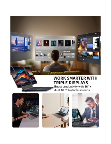 Portátil KOOFORWAY Max16 Triple Pantalla 16" + 10.5" x2, i7, 32GB RAM, 2TB SSD
