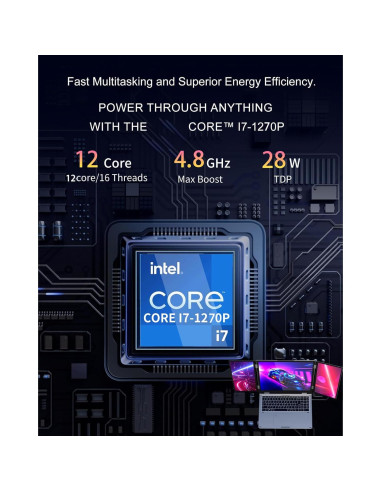 Portátil KOOFORWAY Max16 Triple Pantalla 16" + 10.5" x2, i7, 32GB RAM, 2TB SSD