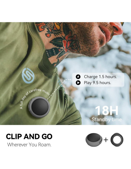 Altavoz Bluetooth Portátil ANCwear BT-208 Impermeable Gris