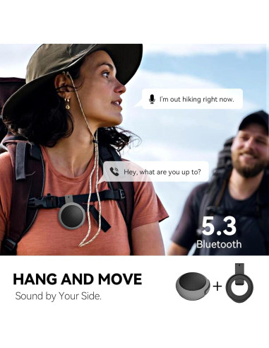 Altavoz Bluetooth Portátil ANCwear BT-208 Impermeable Gris