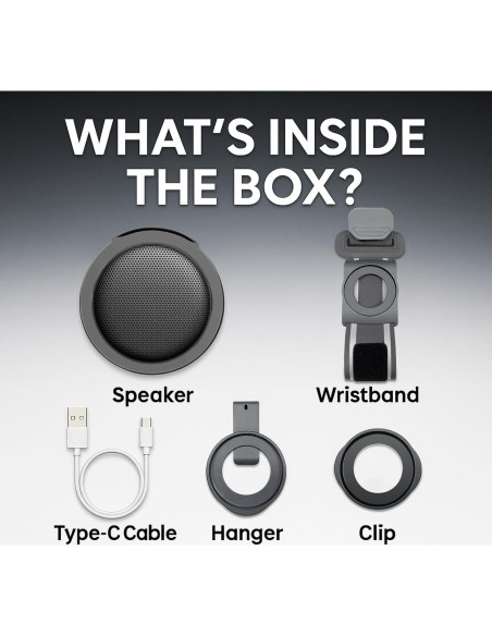 Altavoz Bluetooth Portátil ANCwear BT-208 Impermeable Gris