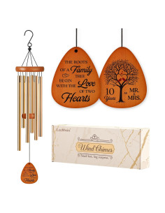 Campana de Viento 10 Aniversario Leebbsin Aluminio 64.8 cm