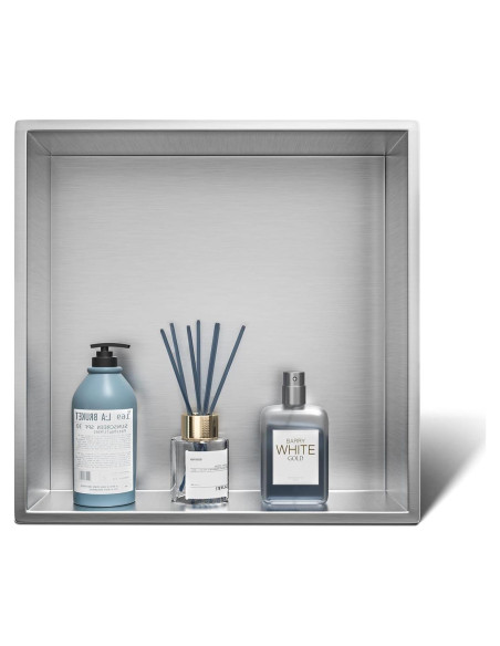 Nicho de Ducha de Acero Inoxidable Bernkot 30.48 cm Cepillado