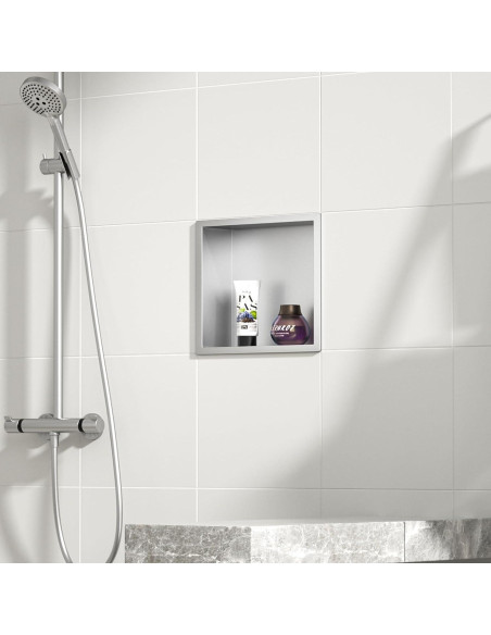 Nicho de Ducha de Acero Inoxidable Bernkot 30.48 cm Cepillado