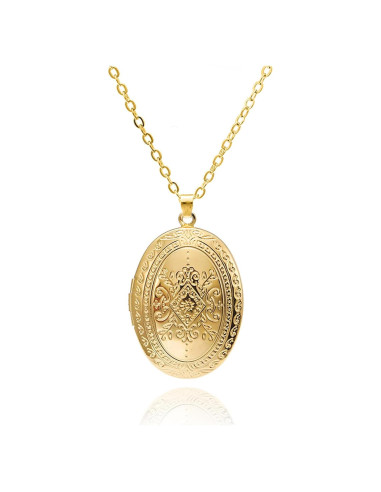 Collar de Medallón Vintage POYAMUSE para Mujeres - Dorado