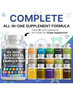 Suplemento Clean Nutraceuticals Musgo Marino 15 Ingredientes 2