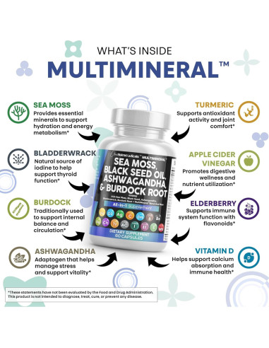 Suplemento Clean Nutraceuticals Musgo Marino 15 Ingredientes