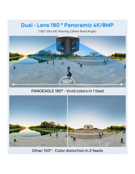 Cámara de Seguridad IP PoE Doble Lente 4MP VIKYLIN 180 Cámara de Seguridad IP PoE Doble Lente 4MP VIKYLIN 180