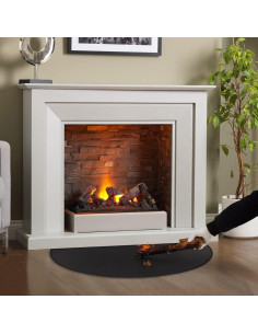 Alfombrilla Ignífuga para Chimenea FLASLD 71x122 cm Negra 2