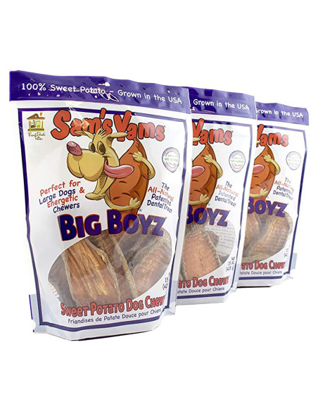 Golosinas de Batata para Perros Grandes Sam's Yams 425g