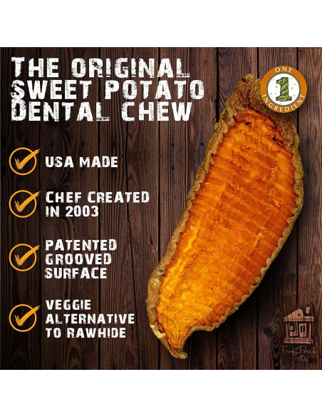 Golosinas de Batata para Perros Grandes Sam's Yams 425g