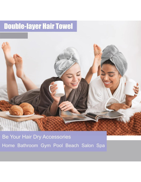 Toalla de Microfibra para Cabello YoulerTex 2Pack 68.6x25.4cm