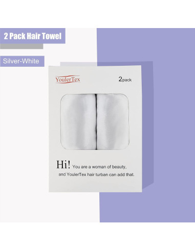 Toalla de Microfibra para Cabello YoulerTex 2Pack 68.6x25.4cm