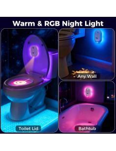 Sensor de Movimiento Luz Nocturna Holoith para Inodoro 2 Pzs 2