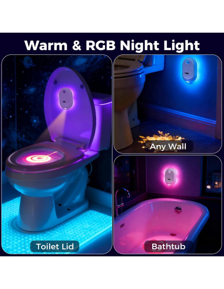 Sensor de Movimiento Luz Nocturna Holoith para Inodoro 2 Pzs