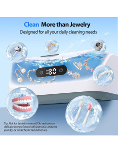 Limpiador Ultrasónico de Joyas Klivvio 24W 400ml 4 Modos 2
