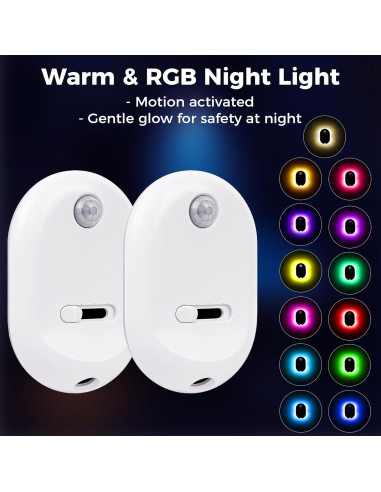 Sensor de Movimiento Luz Nocturna Holoith para Inodoro 2 Pzs