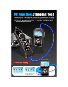 Probador de Cable de Red RJ45 ZHOUCE NF-8209S CAT5 CAT6 CAT7 2