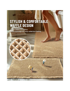 Juego de Alfombrillas de Baño Antideslizantes Furicher 2 Piezas 2