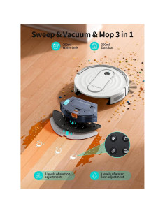 Aspirador Robot J10 Airzeen - Succión 4000Pa, 3 en 1, Control APP/Alexa 2