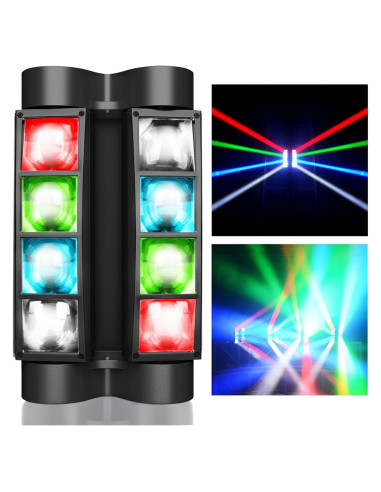 BETOPPER Luz de Escenario LED Spider RGBW 8x3W DMX-512