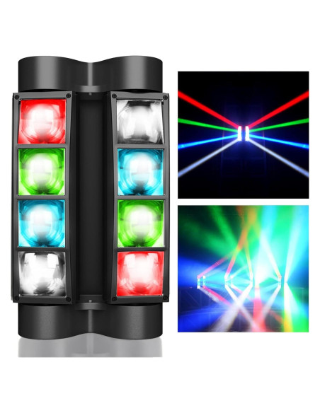 BETOPPER Luz de Escenario LED Spider RGBW 8x3W DMX-512