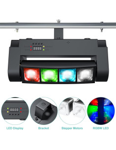 BETOPPER Luz de Escenario LED Spider RGBW 8x3W DMX-512 2
