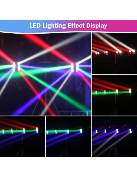 BETOPPER Luz de Escenario LED Spider RGBW 8x3W DMX-512