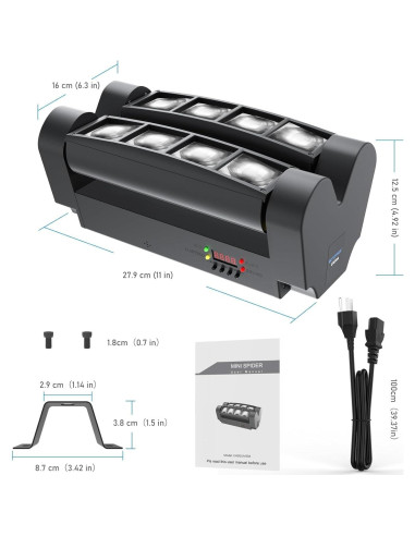 BETOPPER Luz de Escenario LED Spider RGBW 8x3W DMX-512