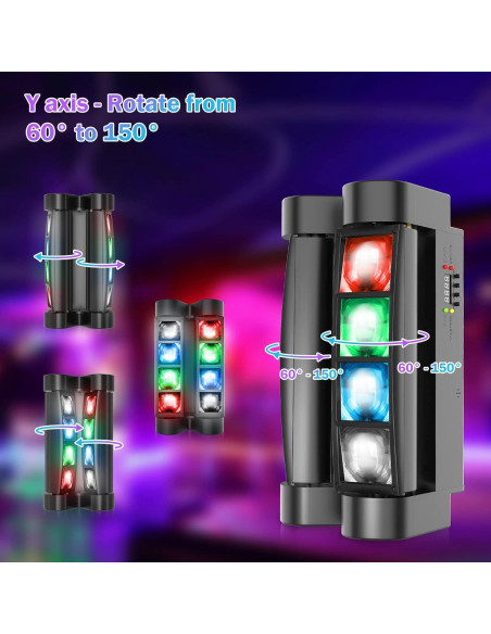 BETOPPER Luz de Escenario LED Spider RGBW 8x3W DMX-512