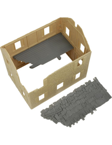 Casa de Campo Bombardeada BMC Toys 20x14x18 cm Beige