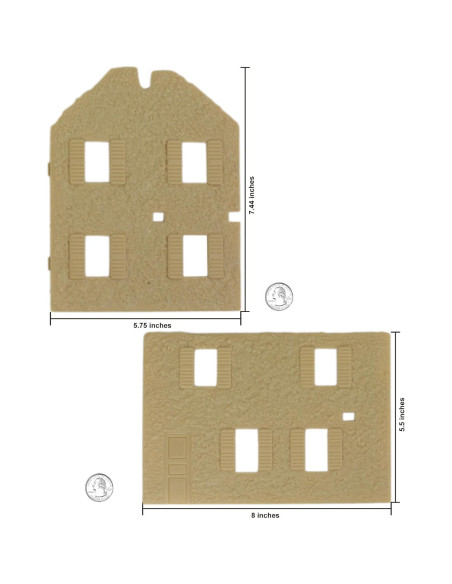 Casa de Campo Bombardeada BMC Toys 20x14x18 cm Beige