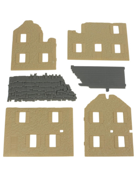 Casa de Campo Bombardeada BMC Toys 20x14x18 cm Beige