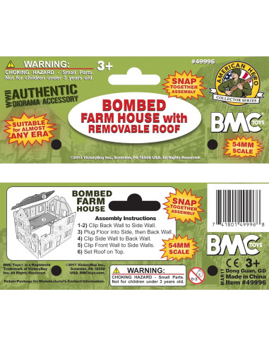 Casa de Campo Bombardeada BMC Toys 20x14x18 cm Beige