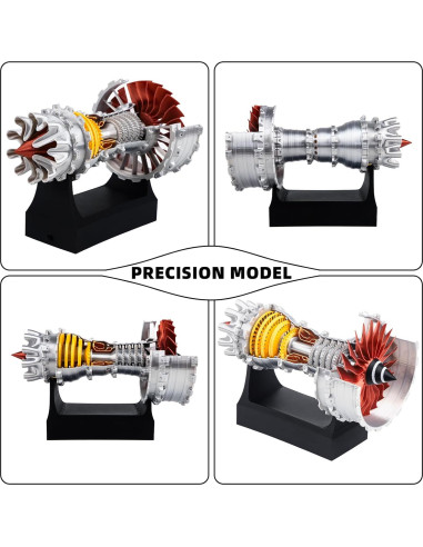 Modelo Motor Turbofan TR900 Pktiugf 20x12x13 cm Juguete