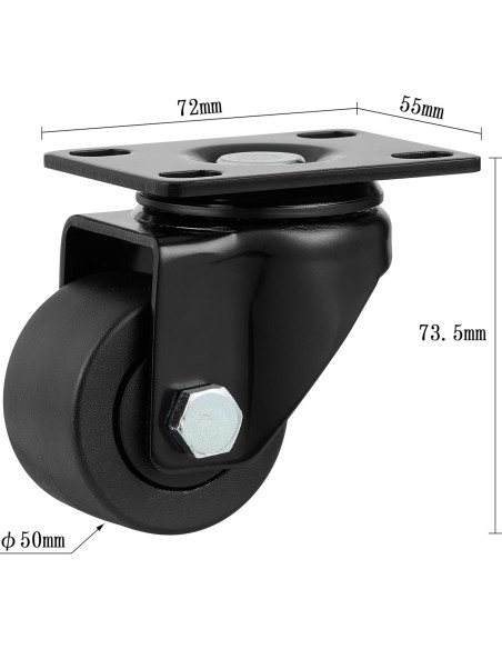 Ruedas Giratorias Finnhomy 5 cm Set 4 Alta Resistencia