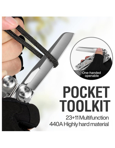 Multiherramienta MIAOKE 23 en 1 con Caja Regalo Plata