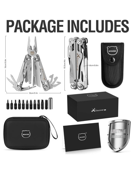 Multiherramienta MIAOKE 23 en 1 con Caja Regalo Plata