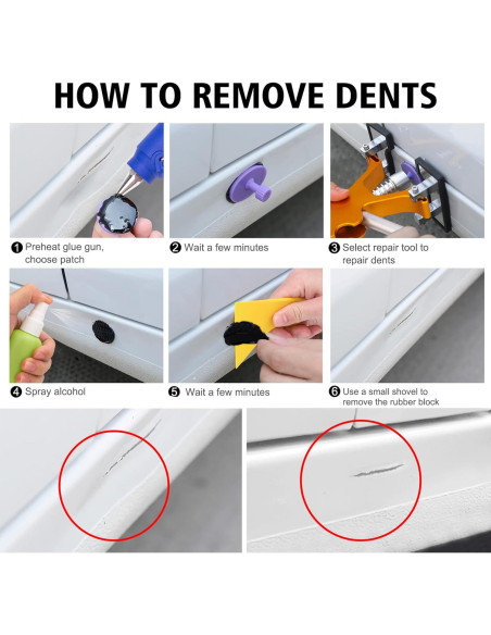 Kit de Reparación de Abolladuras BlueFire 58 Piezas