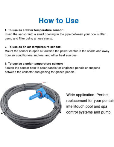Sensor de Temperatura AR-PRO 520272 para Piscina 6m